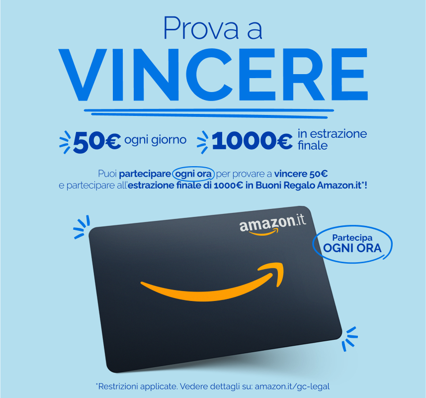 Concorso Vinci buoni amazon