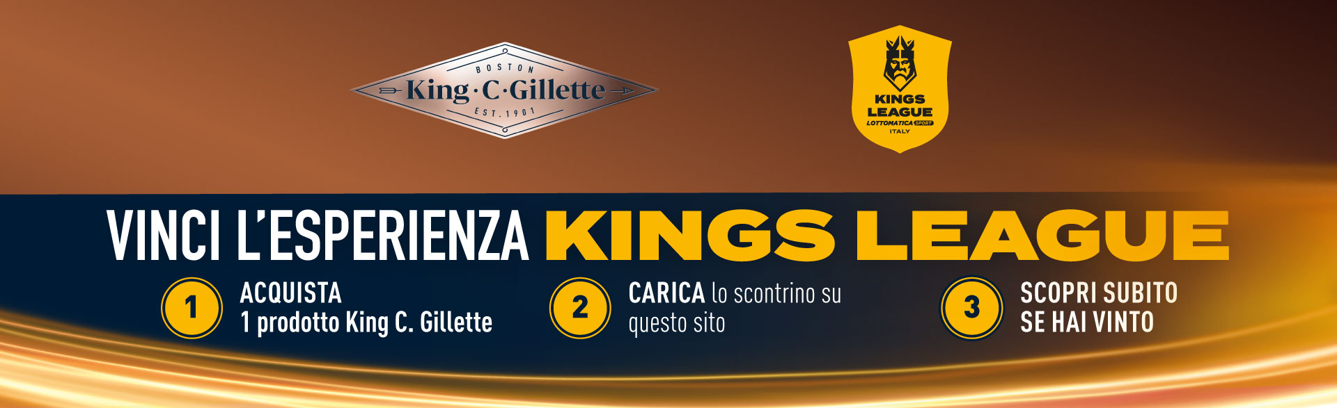 Header concorso Vinci un'esperienza da King