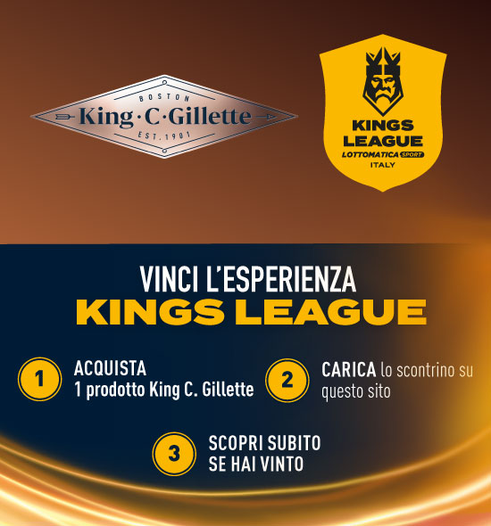 Header concorso Vinci un'esperienza da King versione mobile