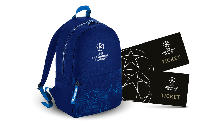 biglietti e zaini Uefa Champions League