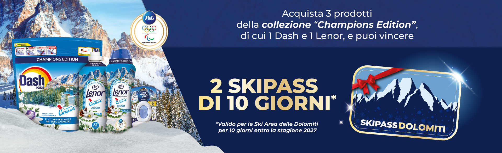 banner con la spiegazione della meccanica di partecipazione del concorso/iniziativa Champions Edition Skipass