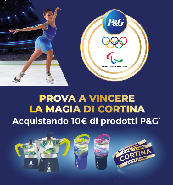 banner con la spiegazione della meccanica di partecipazione del Concorso Vinci la magia di Cortina