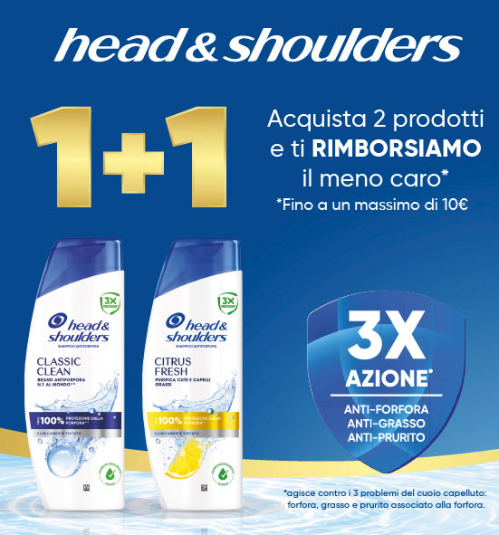 Banner con spiegazione della meccanica del Cashback H&S 1+1 - Per te