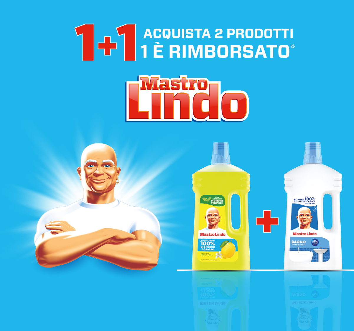 Banner con spiegazione della meccanice del Cashback RIMBORSO MASTROLINDO - Per te