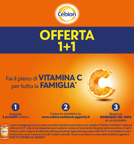 Banner con spiegazione della meccanica del Cashback Cebion - Per Te