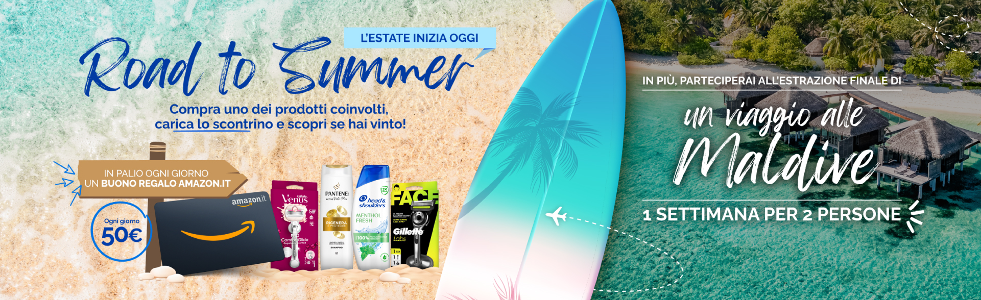 banner con la spiegaizone della meccanica di partecipazione del concorso Vinci la tua estate