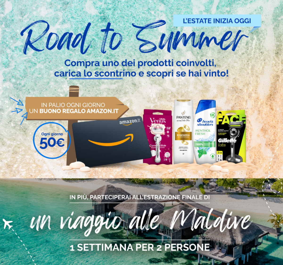 banner con la spiegaizone della meccanica di partecipazione del concorso Vinci la tua estate