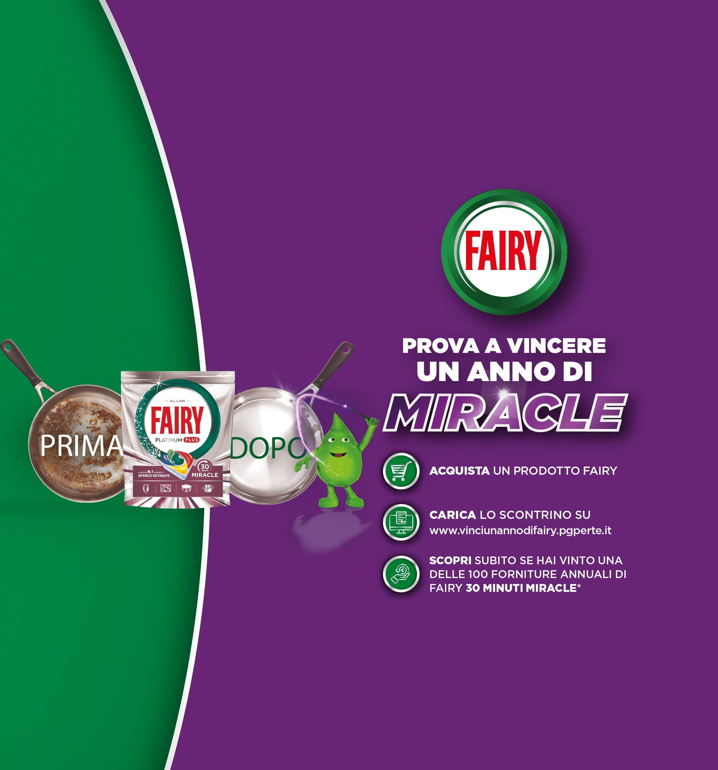 banner con la spiegazione della meccanica di partecipazione del concorso/iniziativa VINCI UN ANNO DI FAIRY