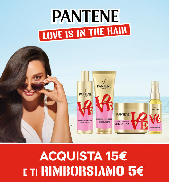 Banner con spiegazione della meccanica del Cashback Pantene Rimborsa - Per te