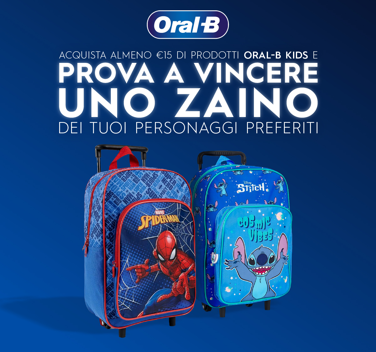 banner con la spiegaizone della meccanica di partecipazione del Cashback Prova a vincere con Oral-B Kids
