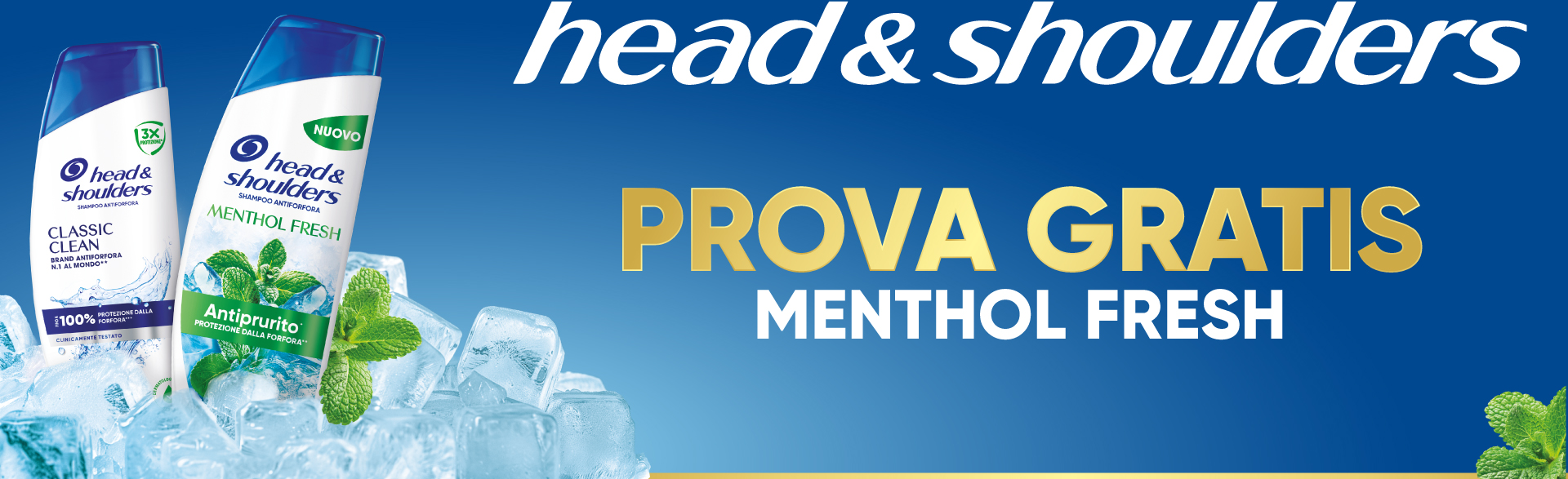 Banner con spiegazione della meccanica del Cashback RIMBORSO MENTHOL H&S – Per Te - Per te