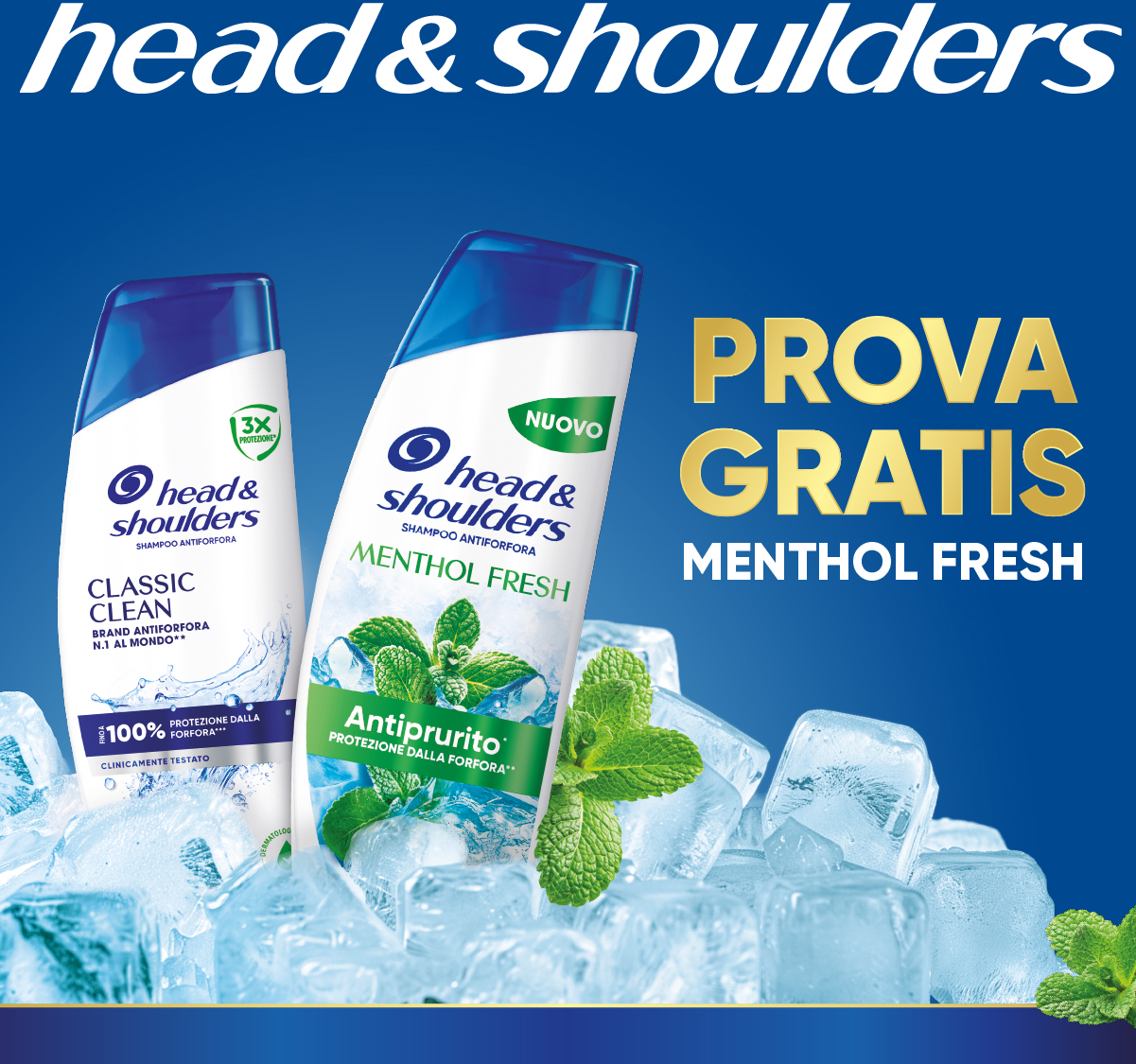 Banner con spiegazione della meccanica del Cashback RIMBORSO MENTHOL H&S – Per Te - Per te
