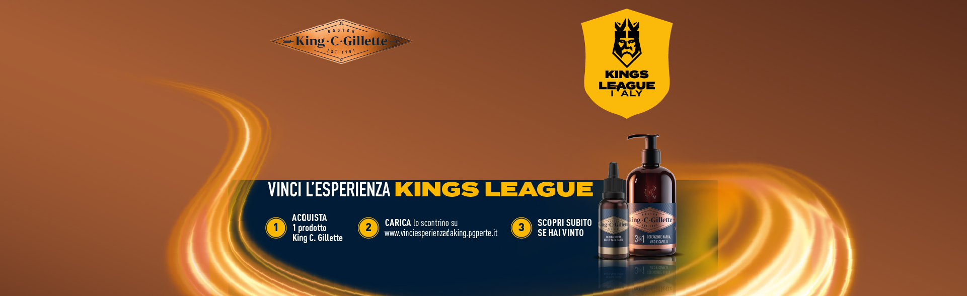 Banner con la spiegazione della meccanica del Concorso Vinci esperienza da King – Per Te